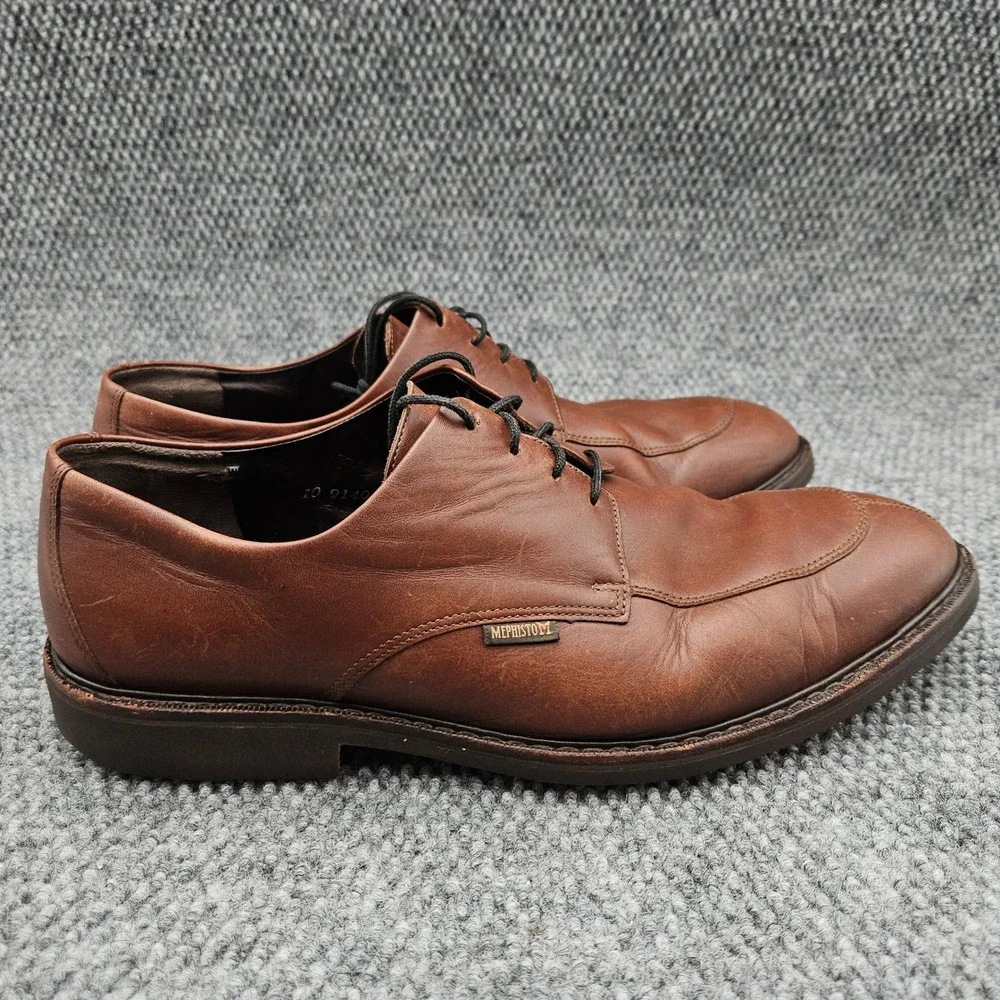 Mephisto Goodyear Welt (Men's Size 13) Brown Leather Derby Shoes Split Toe Dress